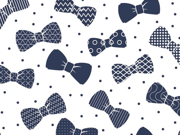 Bow Ties Wrapping Paper 24" x 833', Full Ream Roll