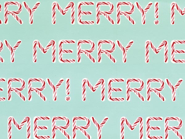 Sweet Merry Mint Wrapping Paper 24" x 833', Full Ream Roll