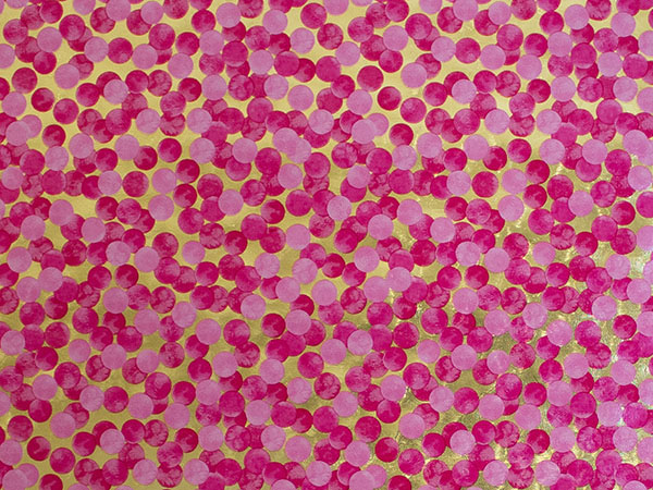 Pink Confetti Dots Metallized Gift Wrap, 24" x 833', Full Ream Roll