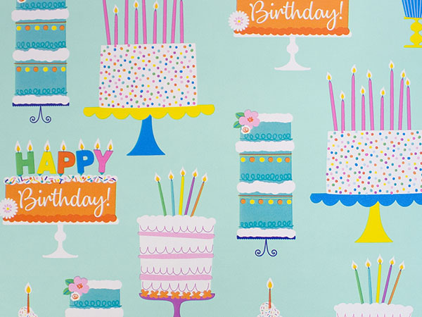 Icing on the Cake Gift Wrap 26" x 417', Half Ream Roll