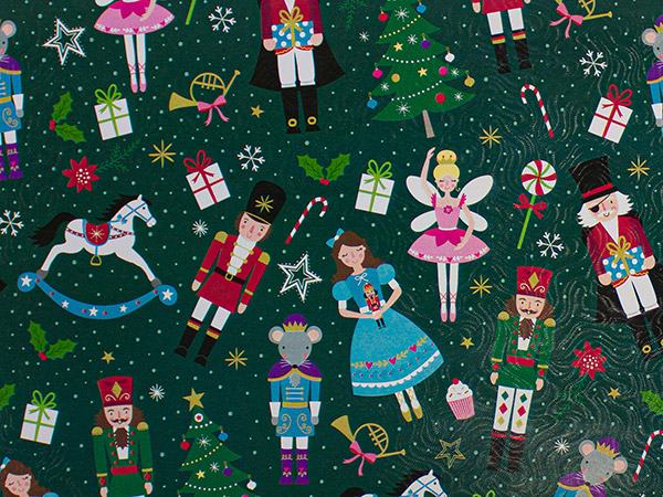 Nutty Holiday Wrapping Paper 24" x 833', Full Ream Roll