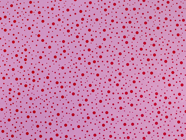 Pink Red Dots Gift Wrap 24" x 833', Full Ream Roll