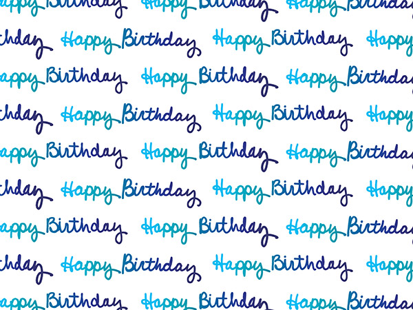 Ombre Birthday Wrapping Paper 26" x 417', Half Ream Roll