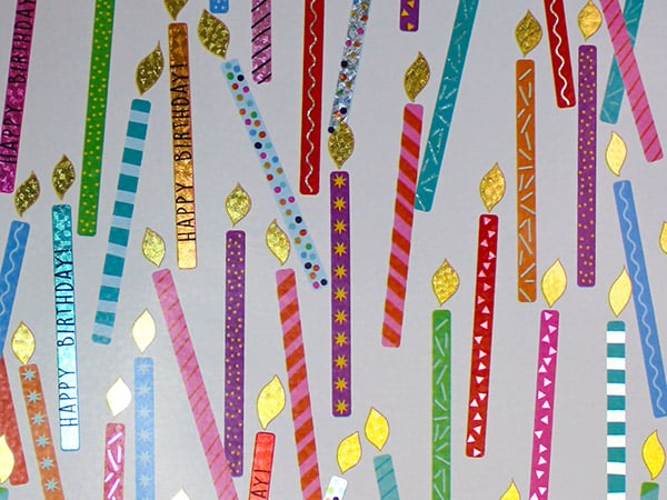 Candle Crush Wrapping Paper Wrap, 24" x 417', Half Ream Roll
