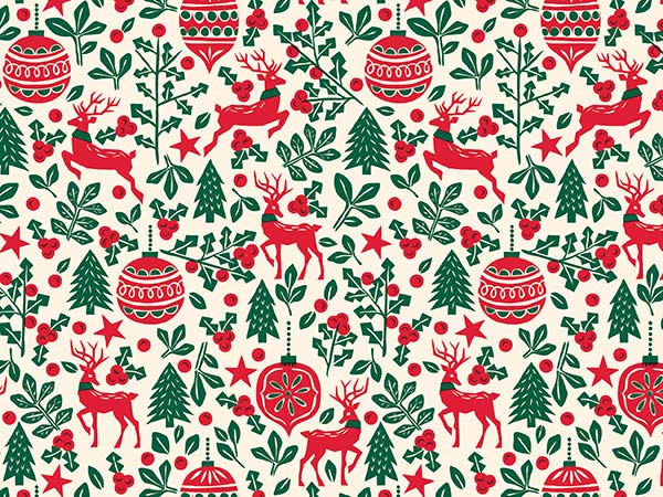 Nordic Scene Wrapping Paper 24" x 833', Full Ream Roll