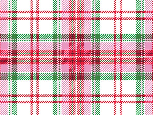 Totally Plaid Wrapping Paper 24" x 833', Full Ream Roll