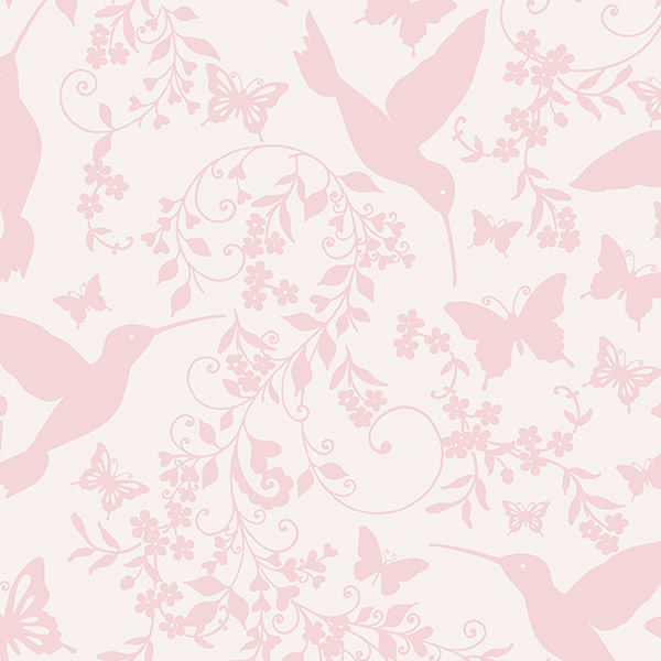 Hummingbirds and Butterflies Gift Wrap 30" x 417', Half Ream Roll