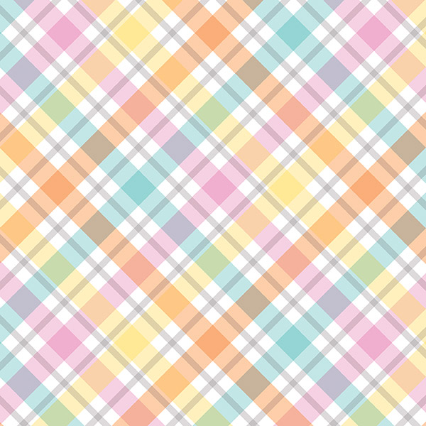 Spring Diagonal Plaid Gift Wrap 26" x 833', Full Ream Roll