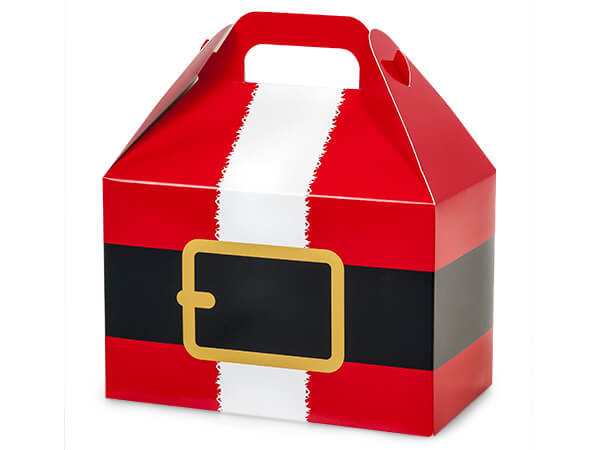 *Santa's Belt Gable Box, 8.5x5x5.5", 6 Pack