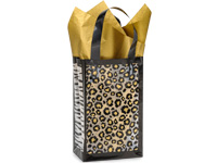 Zebra Print Plastic Shopping Bags - Large