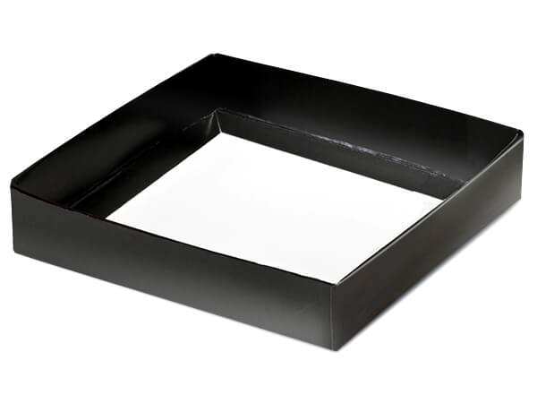 Black Slide Open Candy Box Base, 5.5x5.5x1", 100 Pack