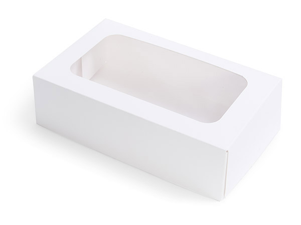 Strawberry & Cookie White Window Boxes, 7x4.375x2", 50 Pack