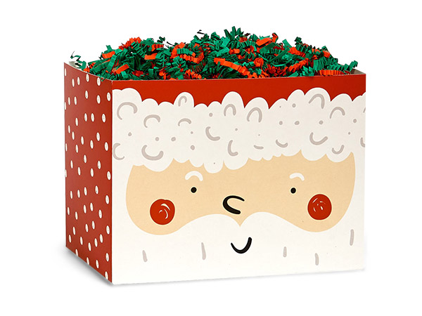 Santa Claus Basket Box, Small 6.75x4x5", 6 Pack