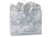 Rustic Snowflake Kraft Paper Bags, Vogue, 16x6x12, 25 Pack