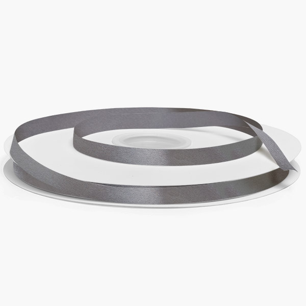 Pewter Single Faced Satin Ribbon 3/8"x100 yards