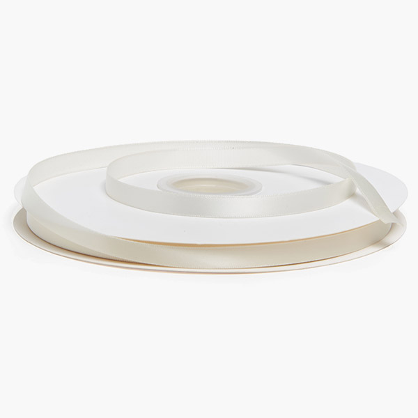Antique White Single Faced Satin Ribbon 3/8"x100 yards