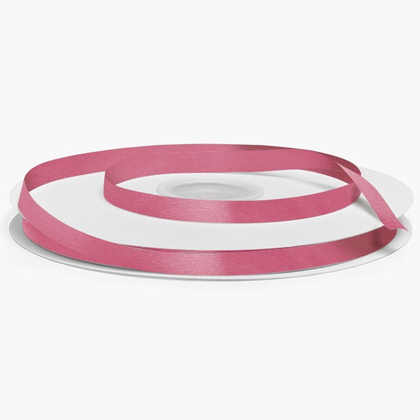 Rose Pink Single Faced Satin Ribbon 3/8"x100 yards