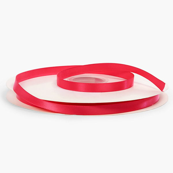 Shocking Pink Single Faced Satin Ribbon 3/8"x100 yards