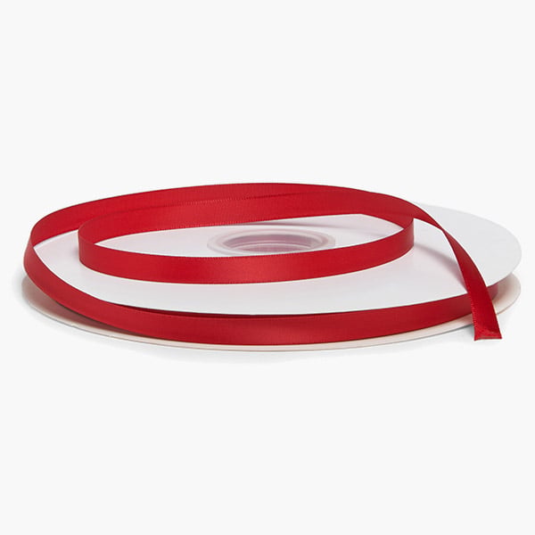 Scarlet Red Single Faced Satin Ribbon 3/8"x100 yards