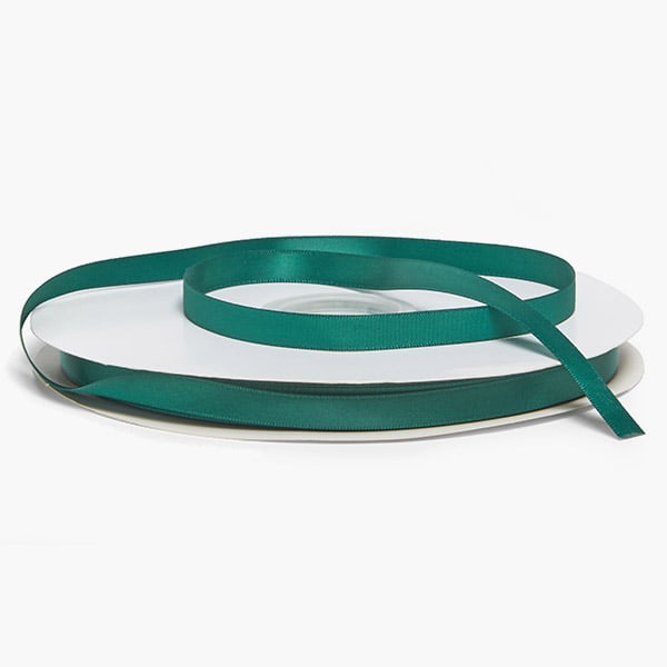 Forest Green Single Faced Satin Ribbon 3/8"x100 yards