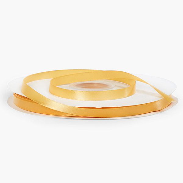 Yellow Gold Single Faced Satin Ribbon 3/8"x100 yards