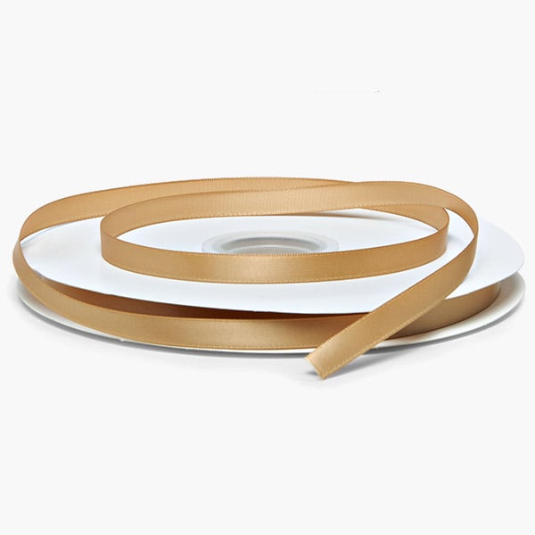 Gold Single Faced Satin Ribbon 3/8"x100 yards