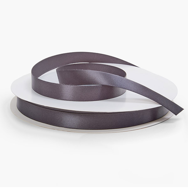 Pewter Single Faced Satin 5/8"x100 yards