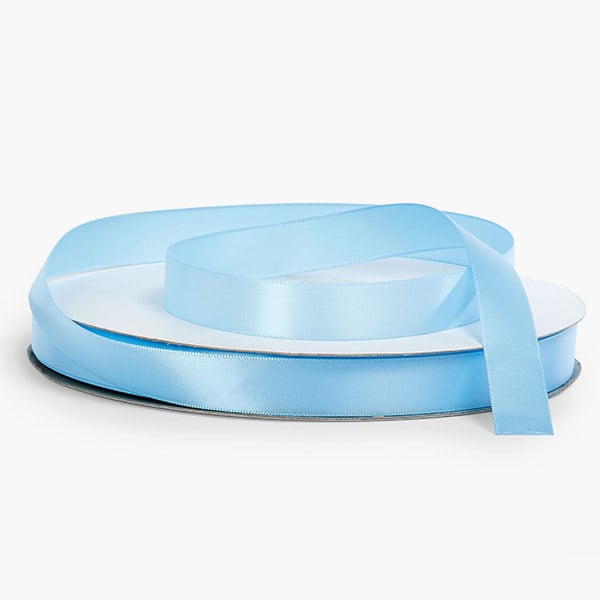 Blue Topaz Single Faced Satin Ribbon 5/8"x100 yards