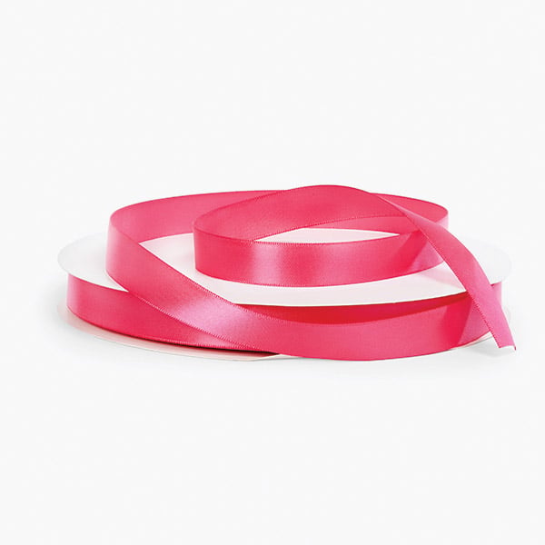 Shocking Pink Single Faced Satin Ribbon 5/8"x100 yards