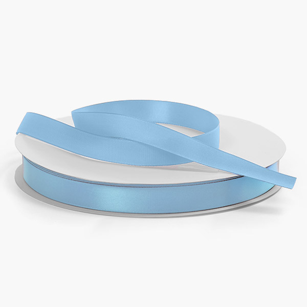 French Blue Single Faced Satin 5/8"x100 yards