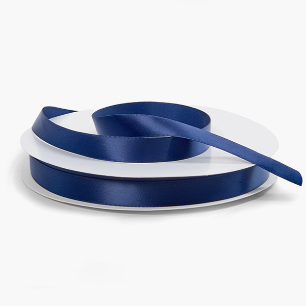 Navy Blue Single Faced Satin 5/8"x100 yards
