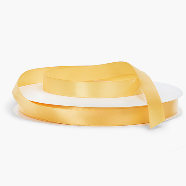 Yellow Gold Single Faced Satin Ribbon 5/8"x100 yards