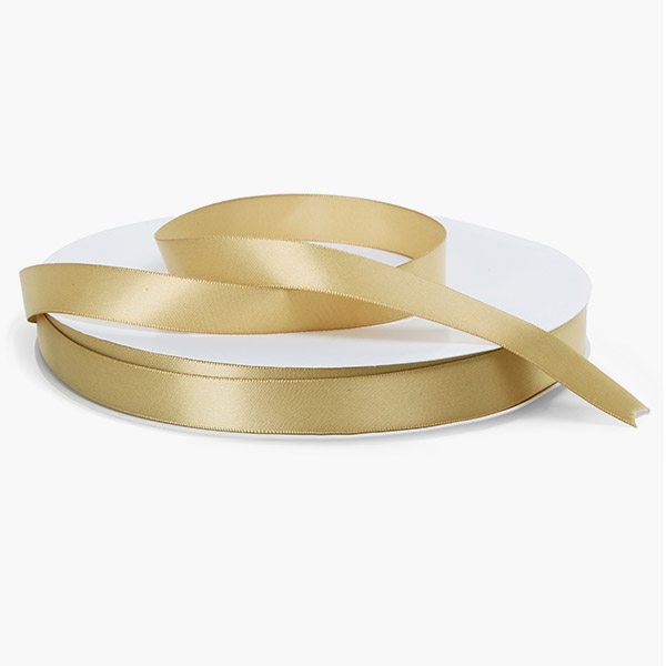 Gold Single Faced Satin 5/8"x100 yards