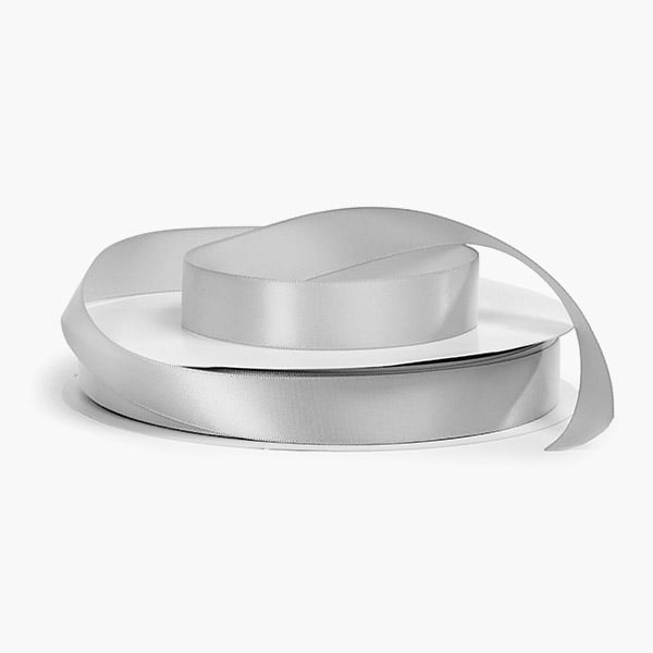 Shell Grey Single Faced Satin Ribbon 7/8"x100 yards