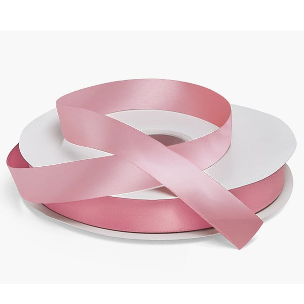 Pink Single Faced Satin Ribbon 7/8"x100 yards