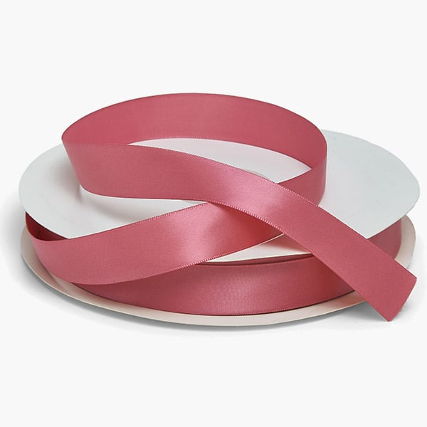 Rose Pink Single Faced Satin Ribbon 7/8"x100 yards
