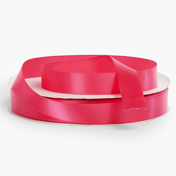 Shocking Pink  Single Faced Satin Ribbon 7/8"x100 yards