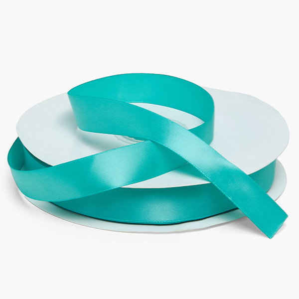 Tropic Blue Single Faced Satin 7/8"x100 yards