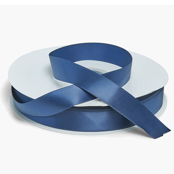 Navy Blue Single Faced Satin 7/8"x100 yards
