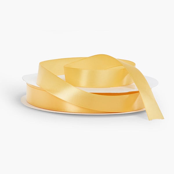 Yellow Gold Single Faced Satin Ribbon 7/8"x100 yards