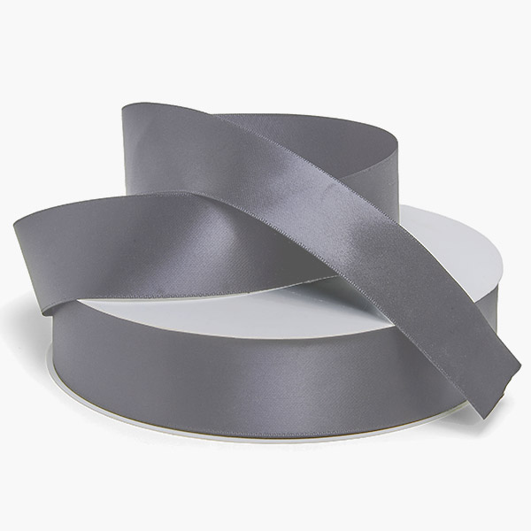 Pewter Single Faced Satin 1-1/2"x50 yards
