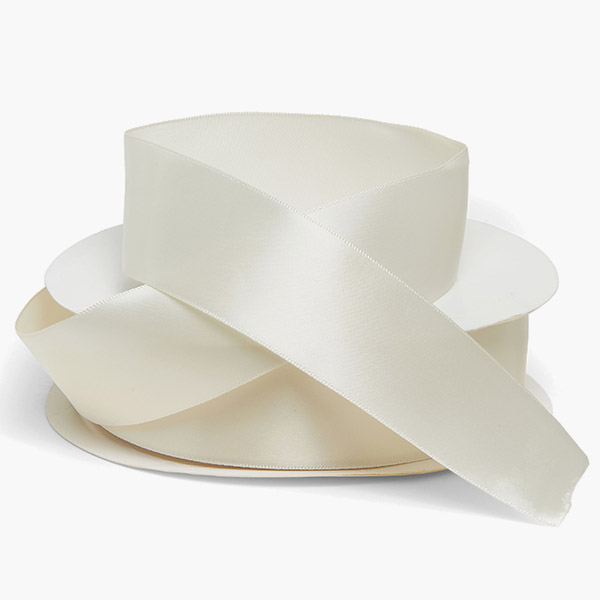 Antique White Single Faced Satin Ribbon 1-1/2"x50 yards