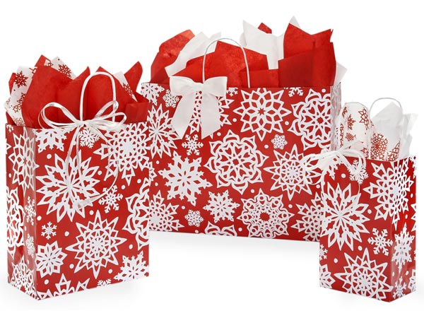 Snowflake Silhouette Paper Gift Bags