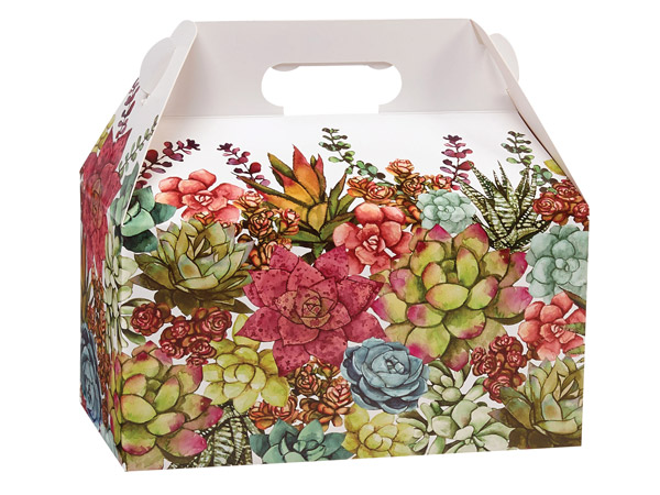 Succulent Garden Gable Boxes, 9.5x5x5", 6 Pack