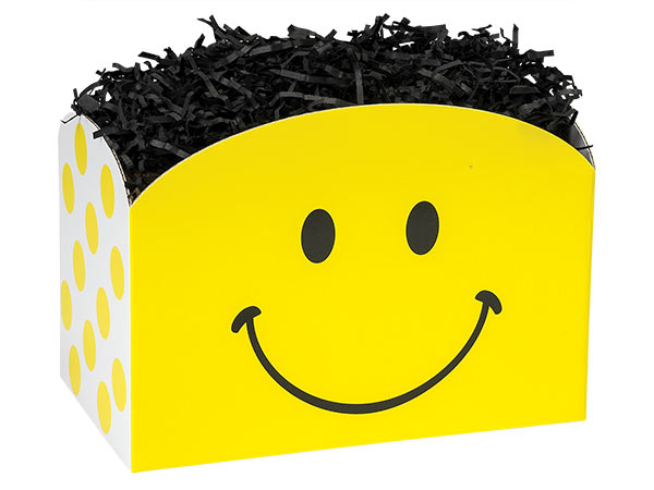 Smiley Basket Box, Small 6.75x4x5", 6 Pack