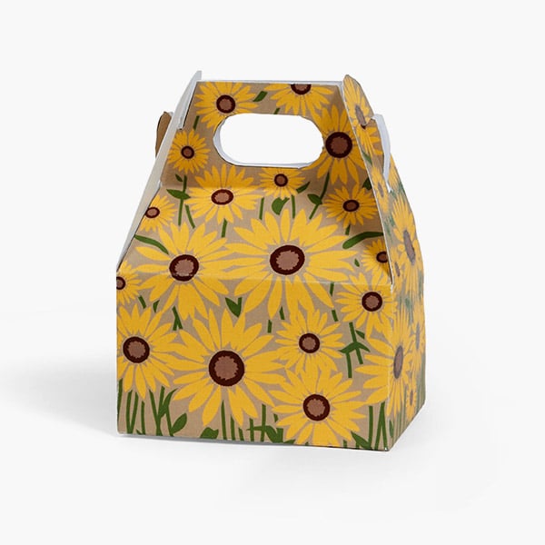 Summer Sunflower Mini Gable Box 4x2.5x2.5", 6 Pack