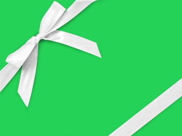 Fluorescent Green Velvet Touch Gift Wrap, 24" x 417', Half Ream Roll