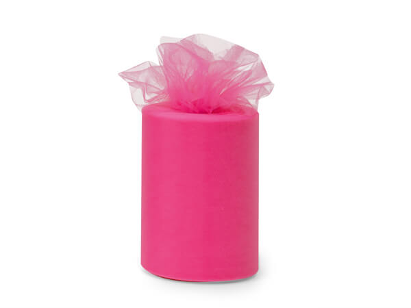 Pink Beauty Premium Tulle Ribbon, 6"x100 yards