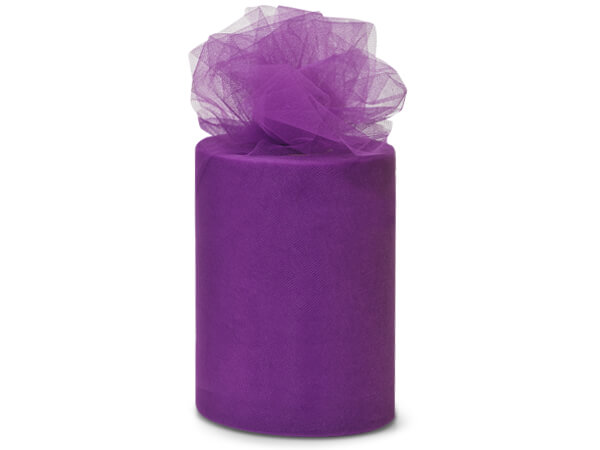 Purple Premium Tulle Ribbon, 6"x100 yards