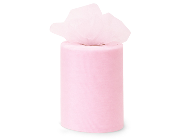 Rosette Pink Premium Tulle Ribbon, 6"x100 yards
